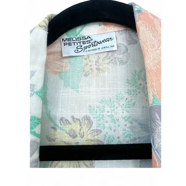 VINTAGE 80's | M | Floral Blazer Jacket Sport Coat Women Lightweight Linen - Image 3