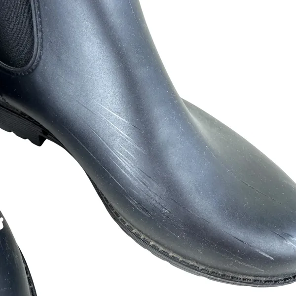 Capelli New‎ York Women Black Rubber Chelsea Boots Ankle Rain Boots Size 6 - Image 2
