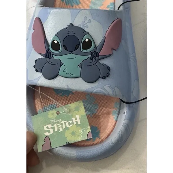 Disney Lilo Stitch Ohana Blue Slide Sandals Shoes Vacation Beach NEW Size 8 - Image 4