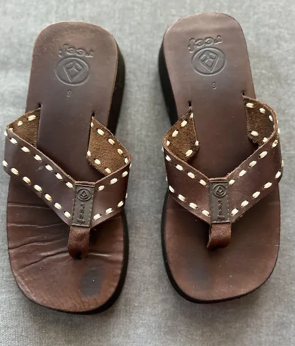 REEF Platform Leather Sandals - Image 2