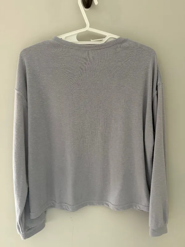 Clemson Tigers Sideline Apparel Embroidered Cropped Pullover Women’s M Gray - Image 7