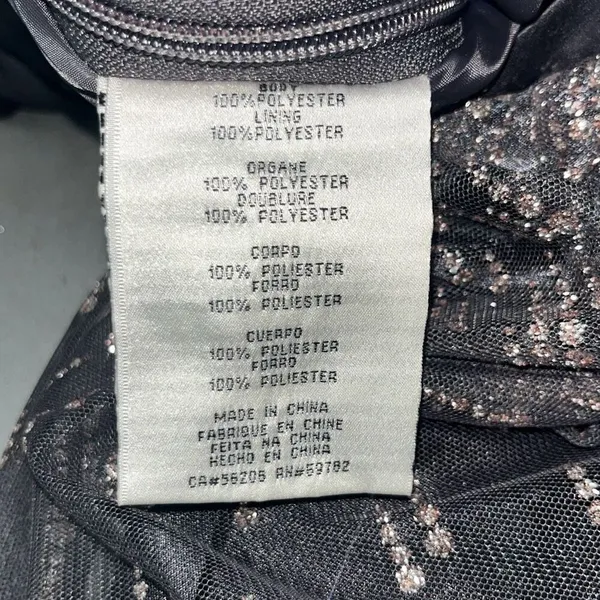Hailey Logan‎ by Adrianna Papell Size 1/2 Mini Dress Gray Sparkle Strapless Prom - Image 9