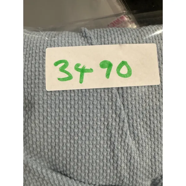 We The Free Free People Light Blue Waffle Knit Thermal Mixed Print Studded Cuffs - Image 7