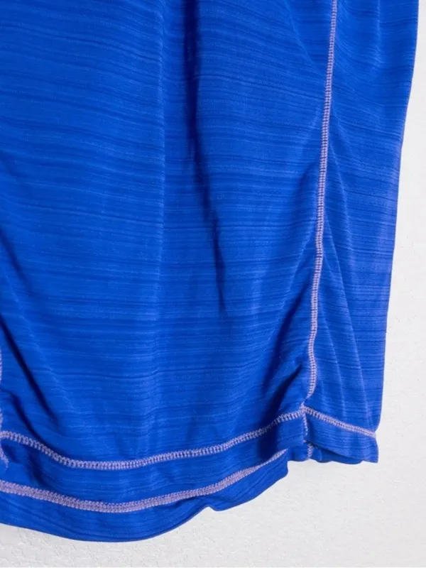 Athleta Pacifica Illume UPF Tank S Royal Blue Sleeveless Front Zip - Image 4