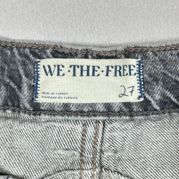 We The Free People Jeans Womens 27 Good Luck Barrel Mid Rise Gray Denim Cotton - Image 6