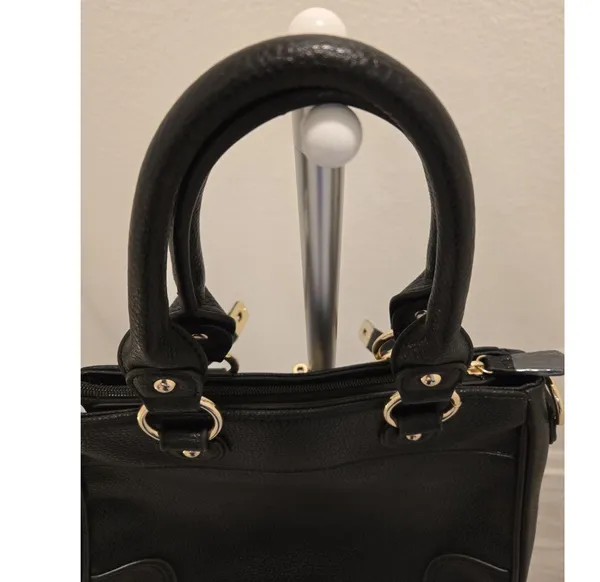 The Danbury Mint GS Monogram Black Handbag NEW Purse Top Handles and Strap - Image 5