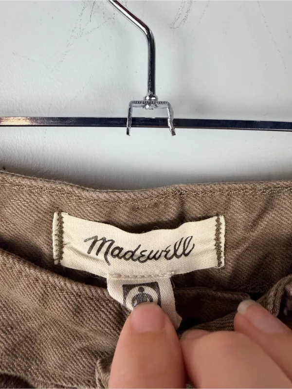 Madewell The Darted Barrel-Leg Jean in driftwood brown size 25 - Image 4