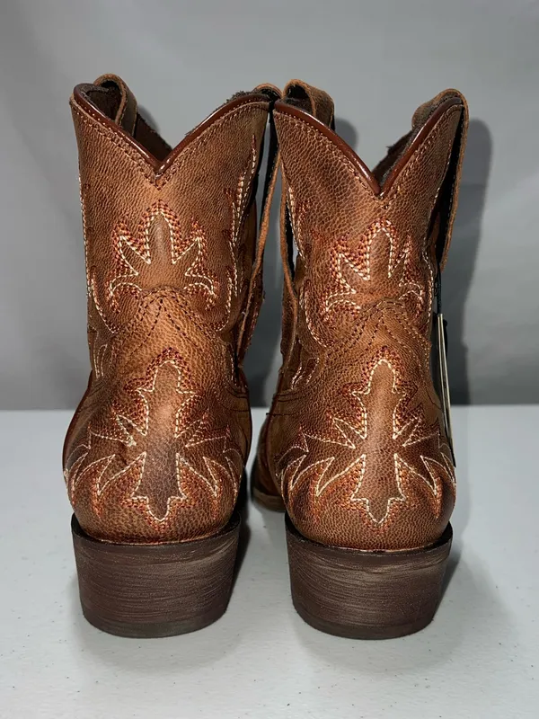Ariat Brown‎ Embroidered Leather Western Boots - Image 3