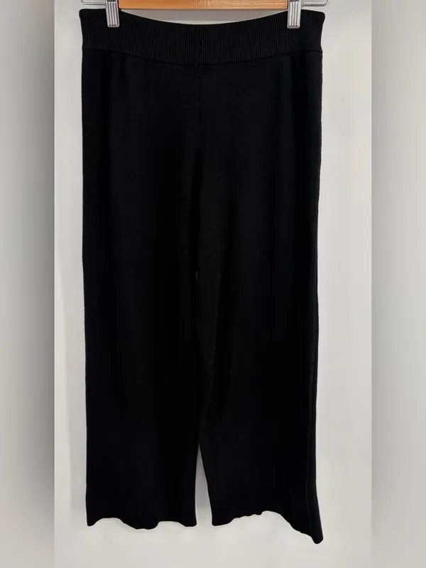 Anthropologie Daily Practice wide leg cropped sweater pant black women’s S - Image 4