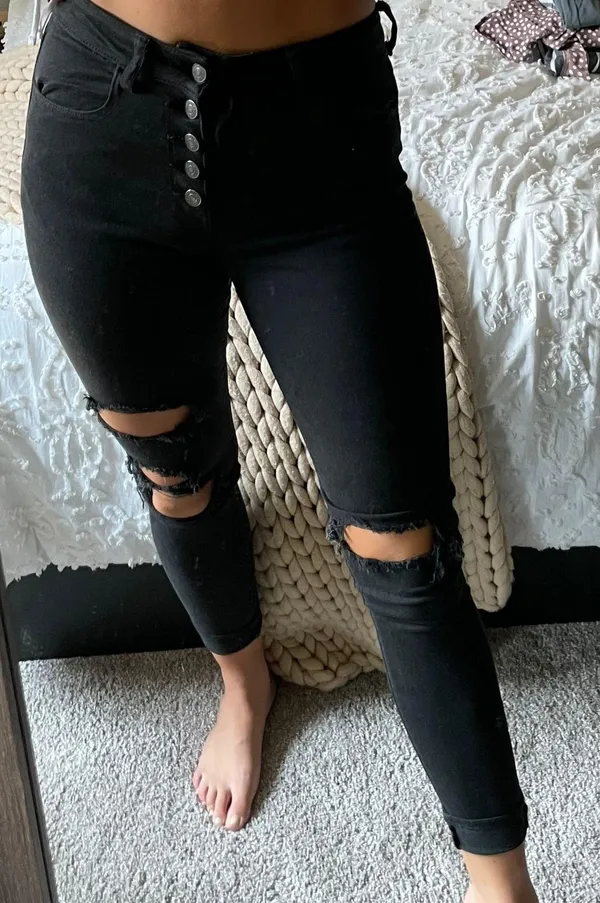 American Eagle Black Jeans Size 4 - Image 2
