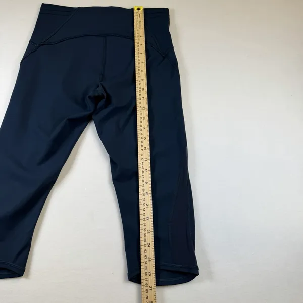 Lululemon Wunder Train High-Rise Crop 23" Womens Size 8‎ Blue Yoga Leggings - Image 3