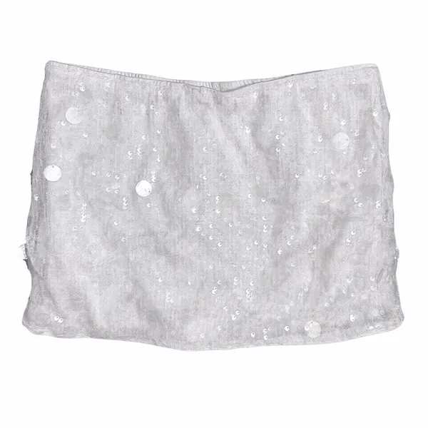 NWT MakeMeChic Womens White Sequin Mini Skirt Low Rise Y2K Micro‎ Skort Small - Image 5