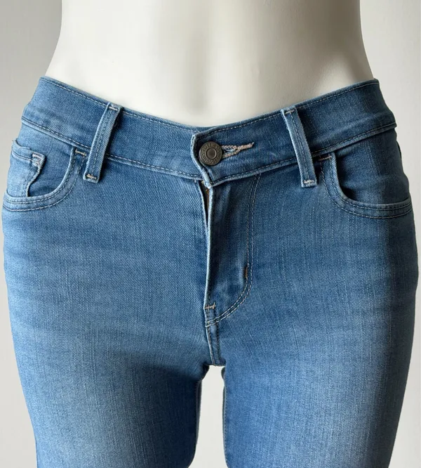 Levi 710 Blue Super Skinny Stretch Jeans - Image 2