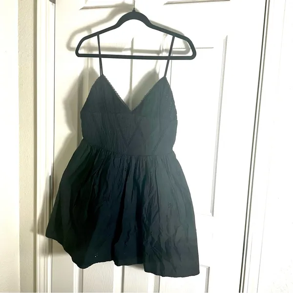 Zara Woman’s Black Spaghetti Strap mini Dress size medium - Image 2