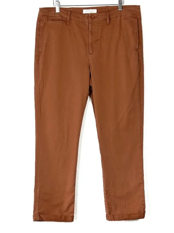 Current/Elliott The Captain Pant cuffed trouser rust brown Cappuccino size 31 - Image 3