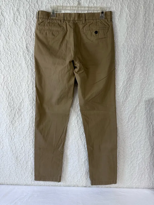 Lands End Pants Men Chino Brown Traditional Fit Outdoor Career Uniform Casual - Image 2