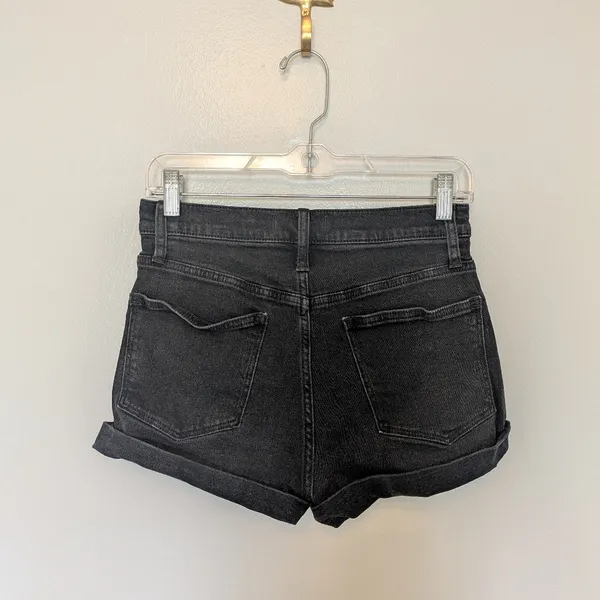Madewell High-Rise Denim Shorts Lunar Wash Black 26 - Image 3
