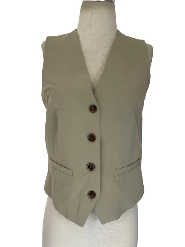 Samsoe Ramona Vest in Tan Medium Womens Sleeveless Tank Top - Image 5