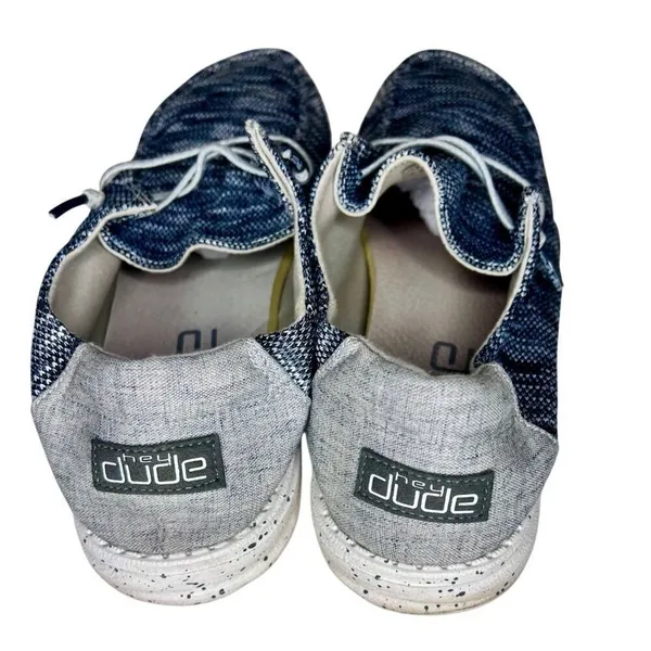 Hey Dude Shoes Womens Sz 11 Wendy Sox Gray Slip On Mocs Sneakers Fabric Flats - Image 3