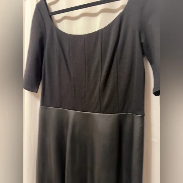 NWT Anthropologie Bailey 44 Parlour Ponte skater faux leather dress size XL - Image 8