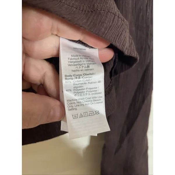 Madewell Shirred V-Neck Long-Sleeve Brushed Ruched-Front Top Size M - Image 7