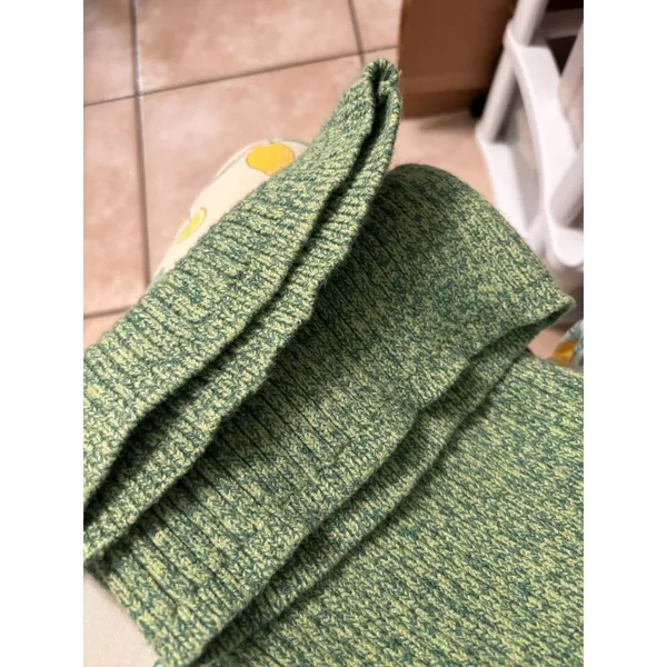 Aerie women’s XS Ribbed Knit High Waisted Flare Pants Green stretch foldover boh - Image 7