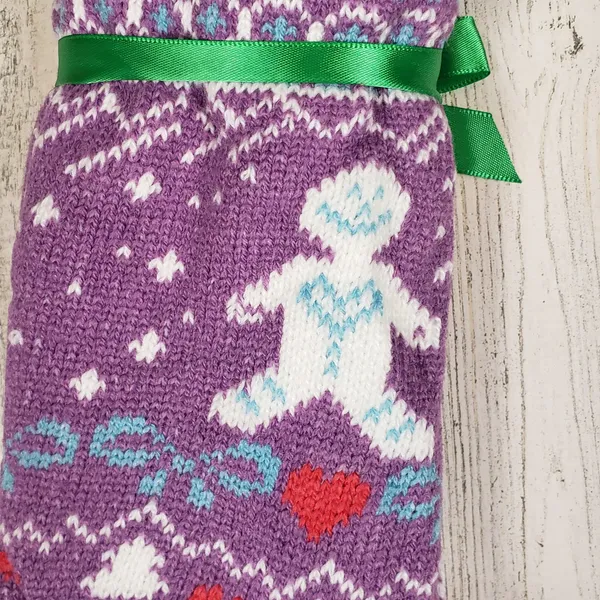 NWT Mari Clare Sherpa Lined Knit Winter Holiday Design No-Slip Slipper Socks - Image 7