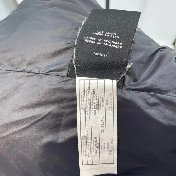 S13 Quilted Down Short‎ Puffer Jacket Navy Blue Size XS - Image 10