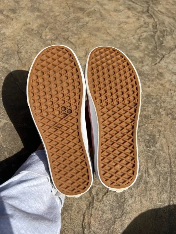 Vans Pink Suede & Canvas Low Tops with White Accents - Image 5