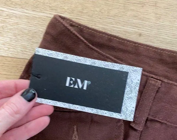 EM - Wide Leg Carpenter Cargo Pants in Brown - Image 3