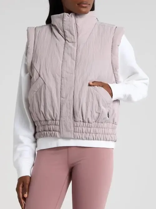 Free People FP Movement Scrunch Time Puffer Vest Size Small - Image 5