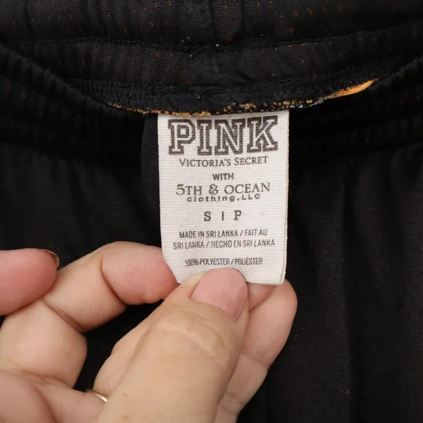 PINK Victoria's Secret San Francisco Giants Mesh Athletic Shorts Black Orange S - Image 2