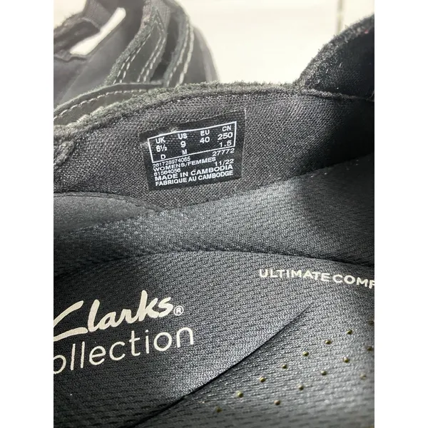 Women’s Clarks Haley Stork Black Comfort Flats Size 9 N Barely Worn - Image 11