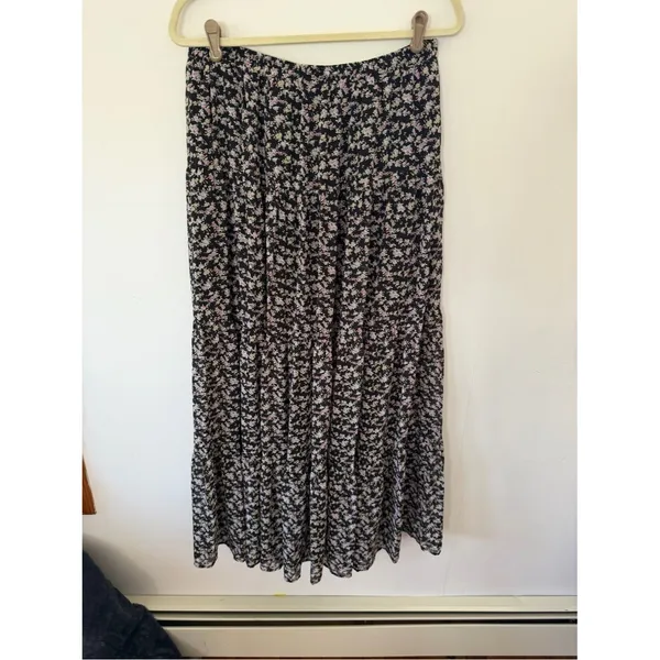 Lulu's Black & White Floral Side-Slit Maxi Skirt - Image 8