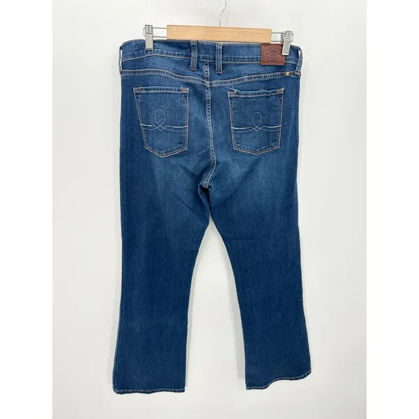 Lucky Brand Sofia Boot Ankle Medium Wash Blue Denim Jeans Womens‎ 14/32 AX35 - Image 2