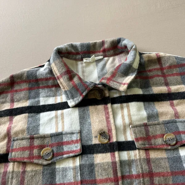 Newbury Kustom Tartain Plaid Flannel Over Shirt Jacket - Image 7