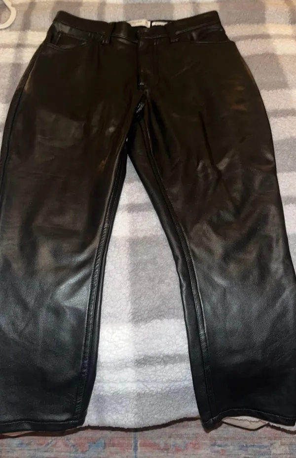 Abercrombie Skinny High Rise Leather Pants - Image 4