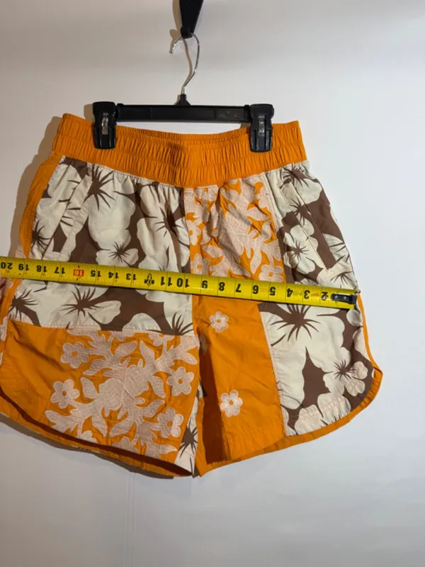 NWT! FP Movement Orange Brown Floral Drawstring Athletic Running Shorts Size S - Image 10