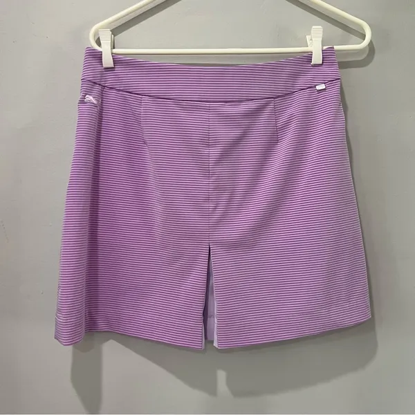 Puma Women's Pleated Golf‎ Tennis Skirt Purple White striped skort - Image 3