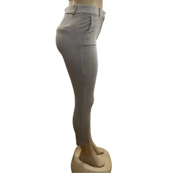 H & M Size 6 Flat Front With Elastic Band Crop Pants (Preowned) - Image 2