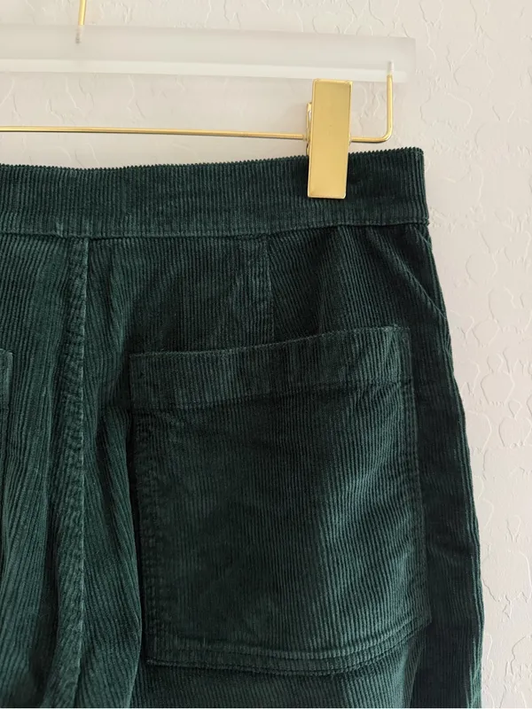 Madewell Emmett Wide Leg Corduroy Pants in Luxury Forest Green Size 26 - Image 8