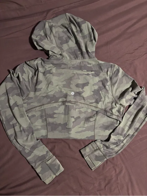 lululemon athletica Green Camo Zip Hoodie - Image 3