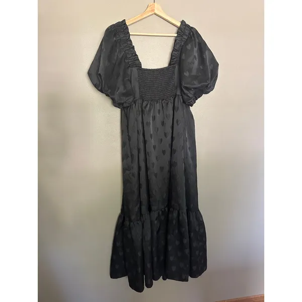 CROSBY BY MOLLIE BURCH Lady Day Dancing Hearts Maxi Dress Size Medium - Image 7