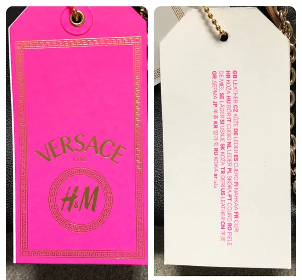 Versace For H&M Black Leather Charms Hobo Bag - Image 17