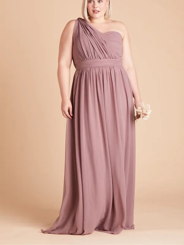 New birdy grey Grace Dress in Chiffon Dark Mauve size curve 1X - Image 2