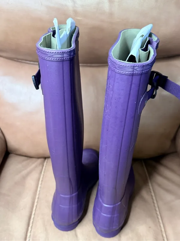 Hunter Norris Field Side Adjustable Purple Boots - Image 3