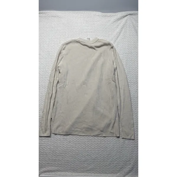 Lululemon Take It All Cotton-Blend Ribbed Sweater Beige LW3HJCS Size M - Image 6