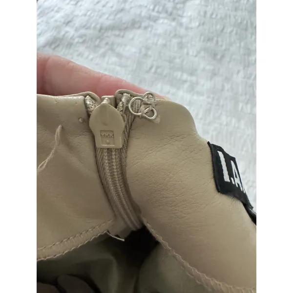 I.AM.GIA Faux Leather Tie-Up Flare Pants in the tan Size Large - Image 10