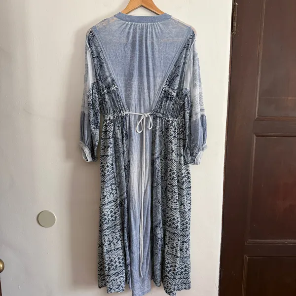 FREE PEOPLE | Oh My Mix Boho Mixed pattern embroidered Midi Dress | Small - Image 2