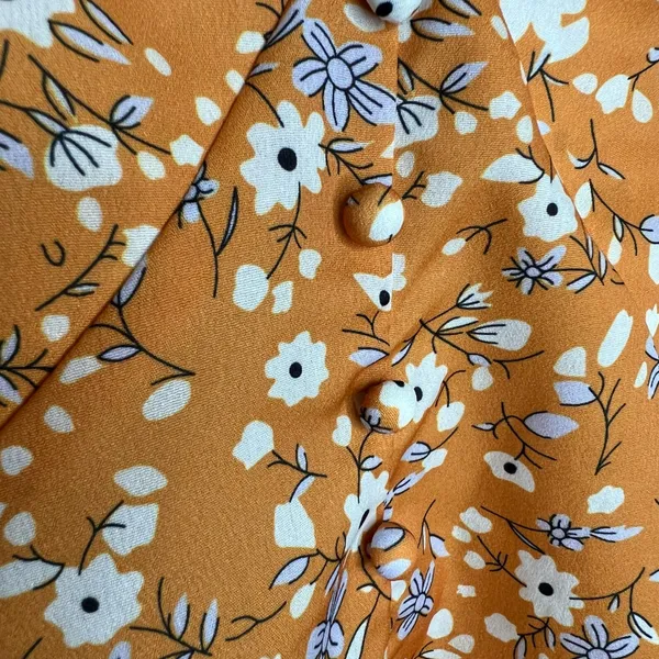 Cider Crop Top 3XL Plus Curvy Ditsy Floral Cami Tank Orange Smocked V-Neck NEW - Image 6